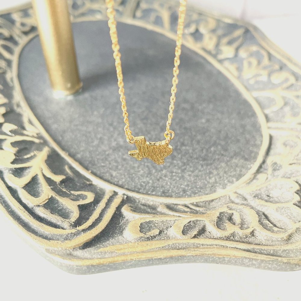 State of Texas Gold Plated Necklace Dainty Minimalist Jewelry Christmas Stocking
